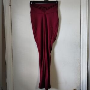 Elegant Burgundy High-Waisted Pants